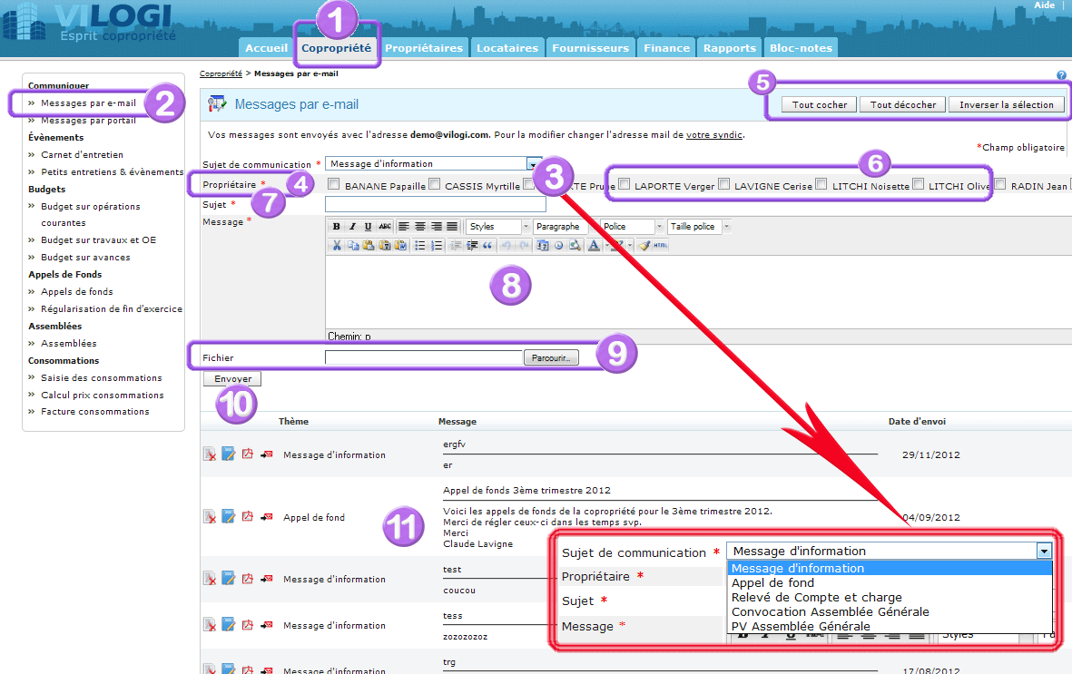 Comment envoyer des document par mail Fulcrumage