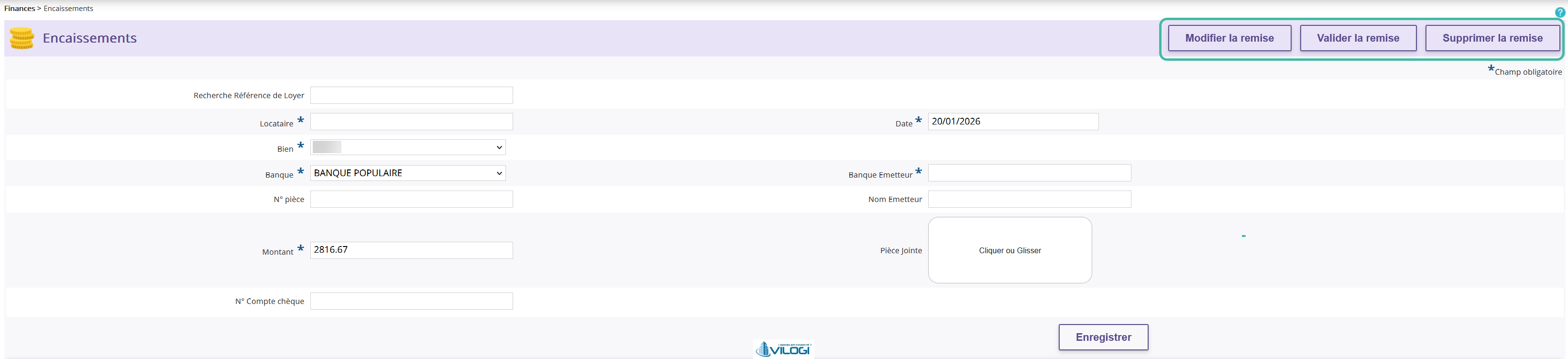 Procédure de remise à l encaissement Tutoriel logiciel immobilier pour syndics et administrateurs de biens