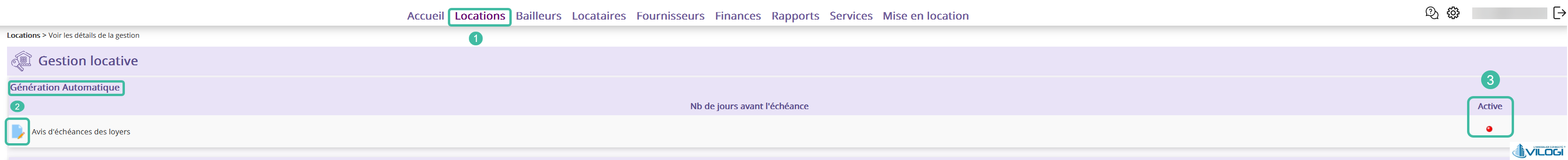 Etape n°1 - Mise en place de l automatisation des avis d échéance de loyer Tutoriel logiciel immobilier pour syndics et administrateurs de biens
