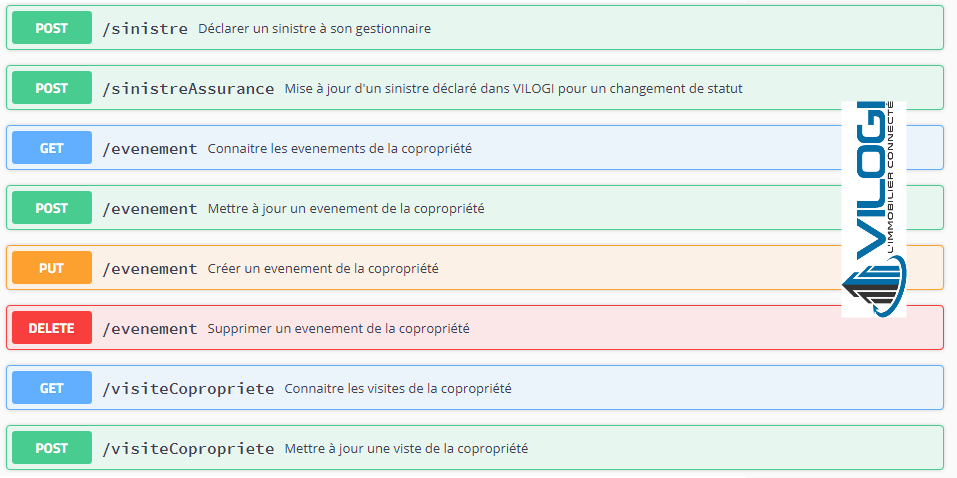 Extrait de la documentation d Extrait de la documentation d’une API proposée par VILOGI