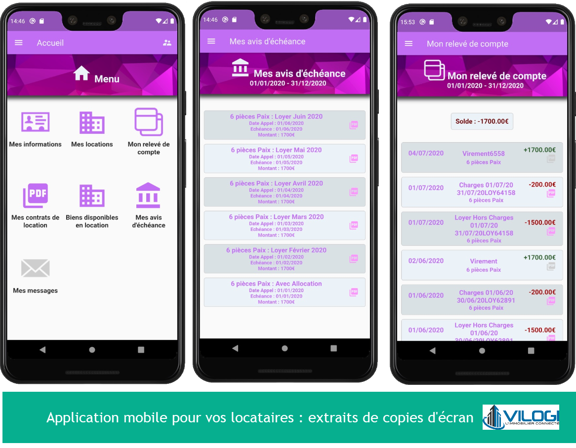 Application mobile pour vos locataires Application mobile pour vos locataires