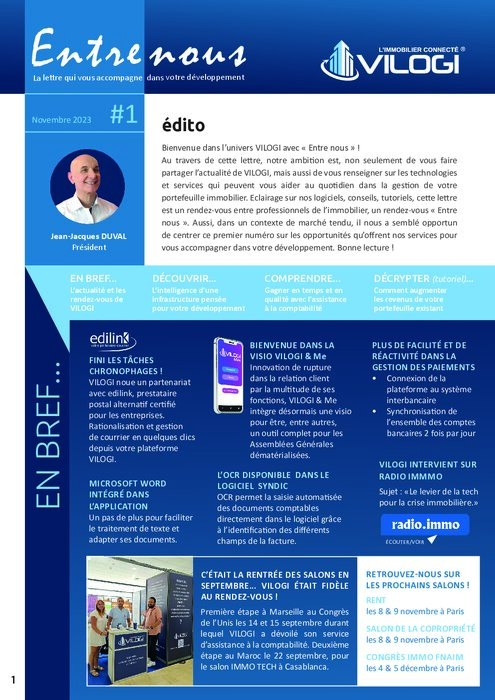 Newsletter VILOGI OCTOBRE 2023