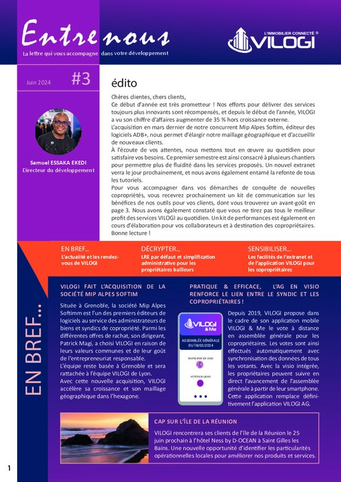 Newsletter VILOGI JUIN 2024