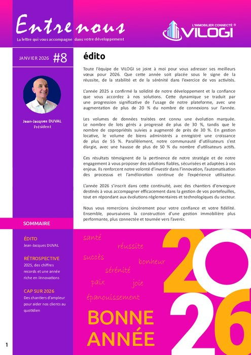 Newsletter VILOGI JANVIER 2026